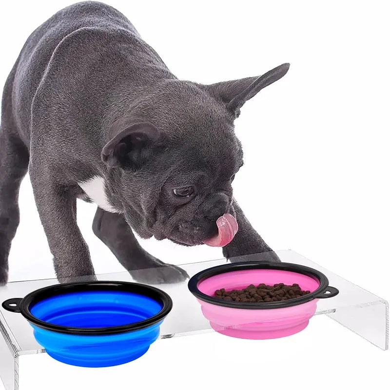 Collapsible Silicone Travel Pet Bowl And Feeder Dispenser