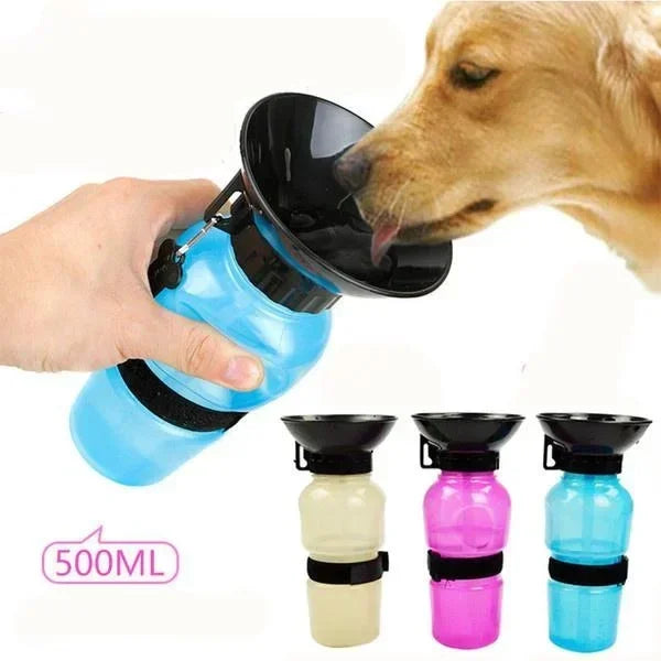 Portable Dog Water Bottle With Built-In Drinking Bowl 500 ml