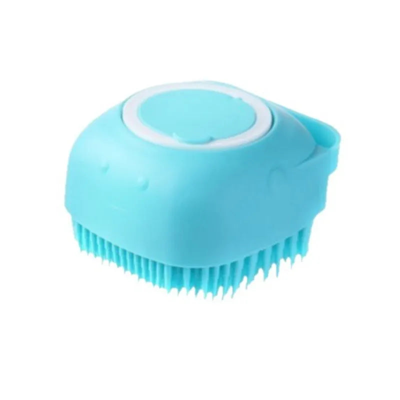 Silicone Pet & Baby Bath Brush With Soft Massage Bristles