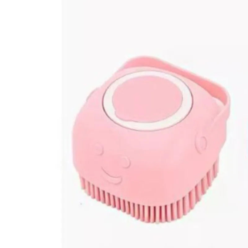 Silicone Pet & Baby Bath Brush With Soft Massage Bristles