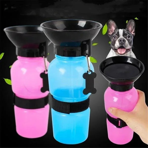 Portable Dog Water Bottle With Built-In Drinking Bowl 500 ml